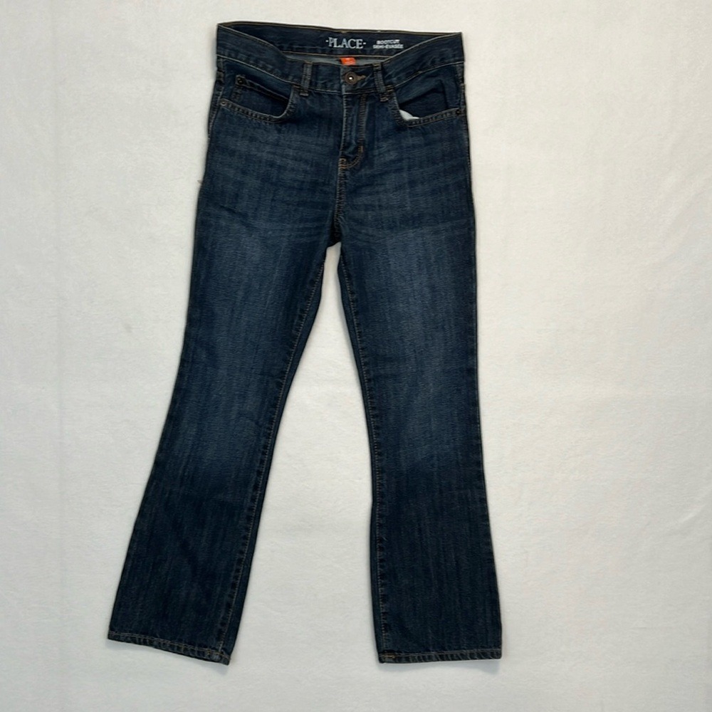 The Children's Place Bootcut Jeans Dark Wash Mid Rise 5 Pocket Classic Size 10